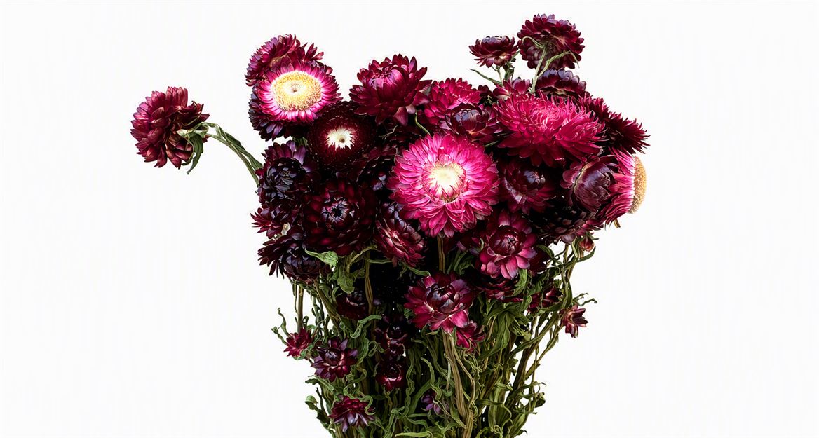 Dried Helichrysum Violet Bunch